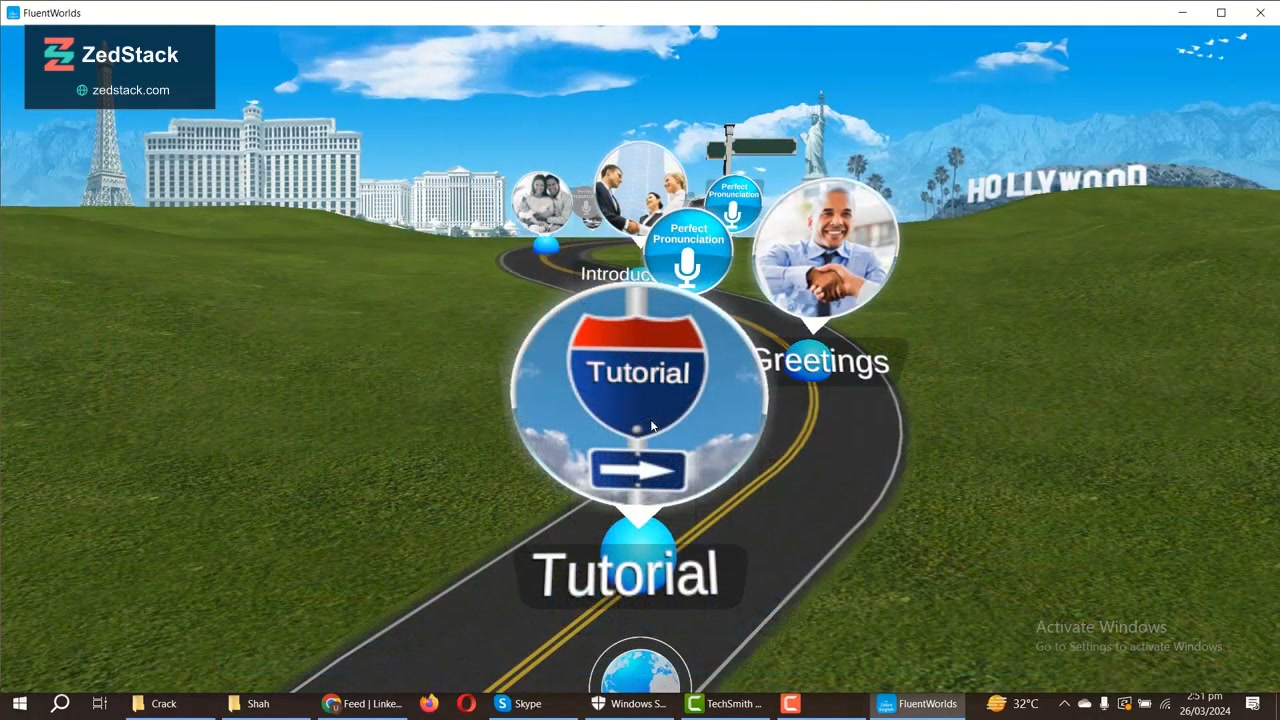 FluentWorlds language learning experience
