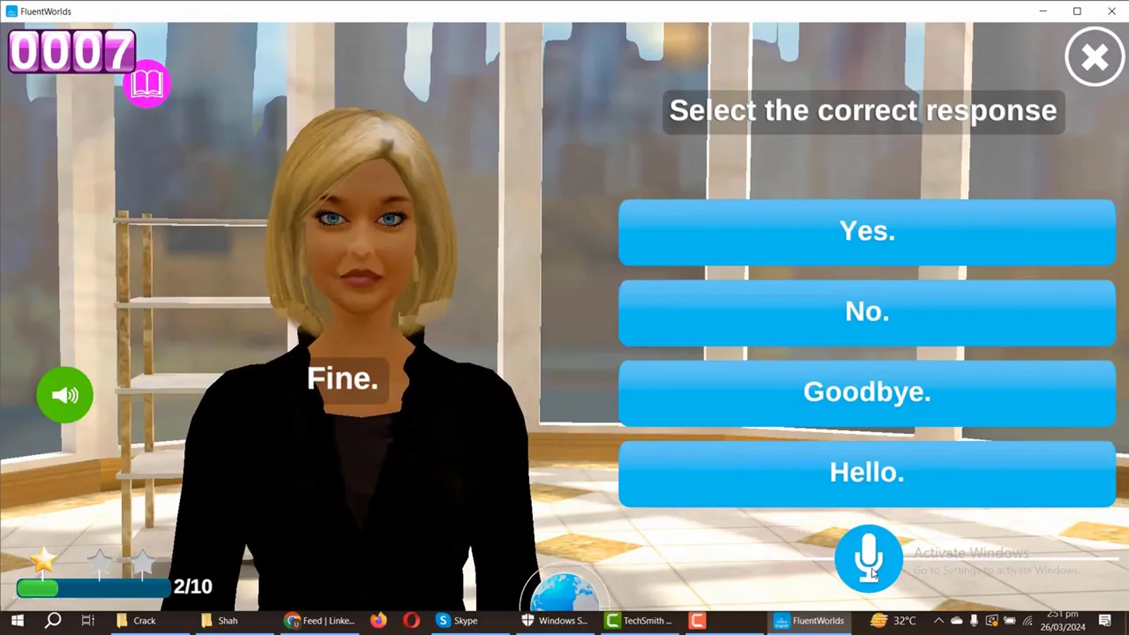 FluentWorlds language learning experience